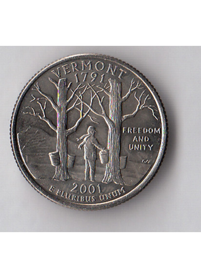 2001 -  Quarto di dollaro Stati Uniti Vermont (D) Denver